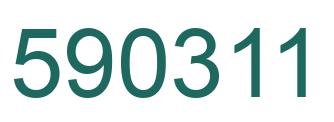 Number 590311 green image