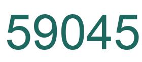 Number 59045 green image