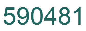 Number 590481 green image