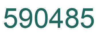 Number 590485 green image