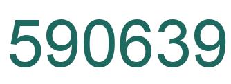 Number 590639 green image