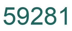 Number 59281 green image