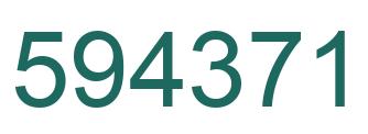 Number 594371 green image