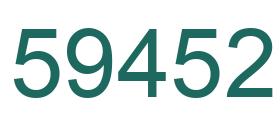 Number 59452 green image