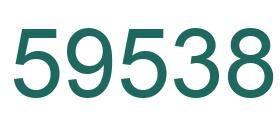 Number 59538 green image