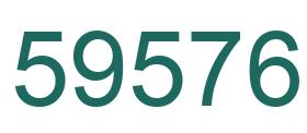 Number 59576 green image