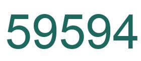 Number 59594 green image