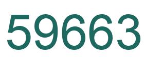 Number 59663 green image