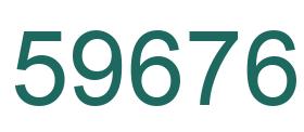Number 59676 green image
