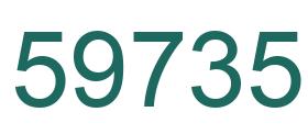 Number 59735 green image