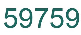 Number 59759 green image