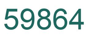 Number 59864 green image