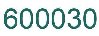 Number 600030 green image