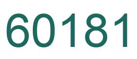 Number 60181 green image