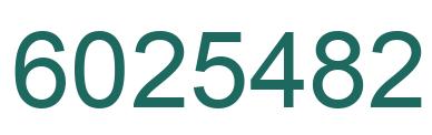 Number 6025482 green image