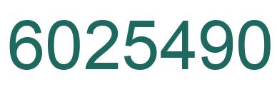 Number 6025490 green image