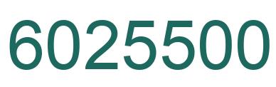Number 6025500 green image
