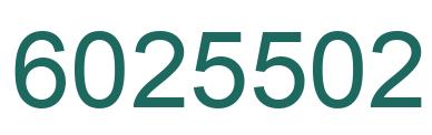 Number 6025502 green image