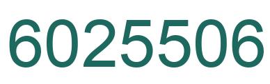 Number 6025506 green image