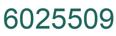 Number 6025509 green image