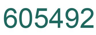Number 605492 green image