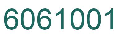 Number 6061001 green image