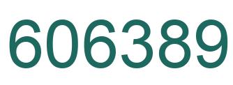 Number 606389 green image