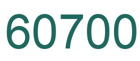 Número 60700 imagen verde