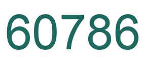 Number 60786 green image