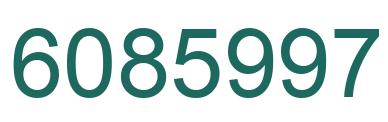 Number 6085997 green image