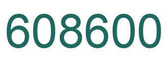 Number 608600 green image