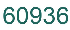 Number 60936 green image