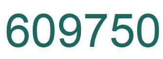 Number 609750 green image