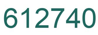 Number 612740 green image
