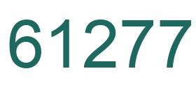 Number 61277 green image