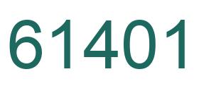 Number 61401 green image