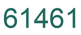 Number 61461 green image