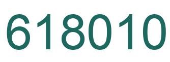 Number 618010 green image