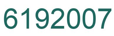 Number 6192007 green image