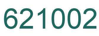 Number 621002 green image