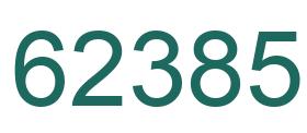 Number 62385 green image