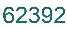 Number 62392 green image