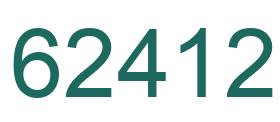Number 62412 green image