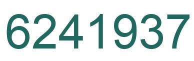 Number 6241937 green image