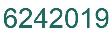 Number 6242019 green image