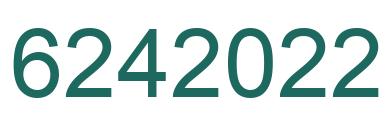 Number 6242022 green image