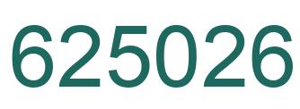 Number 625026 green image