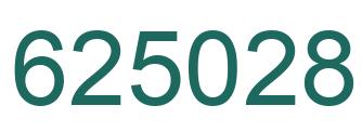 Number 625028 green image