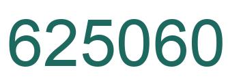 Number 625060 green image