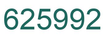 Number 625992 green image